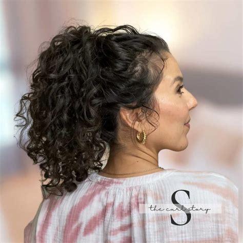 A Chic High Curly Ponytail with a Loose and Wispy Look (Tutorial) • The ...
