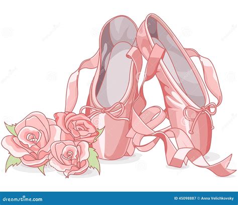 Ballerina Shoes Illustrations at Jeannie Wilson blog