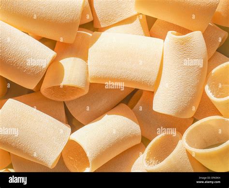Italian paccheri pasta in the shape of large tubes from Campania and ...