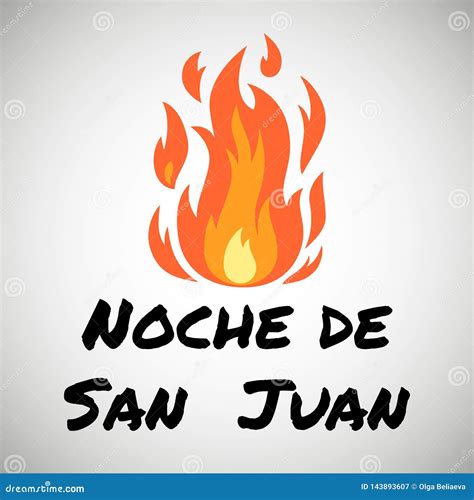 Vector Banner Night of Saint John on Spanish Language Stock Vector ...