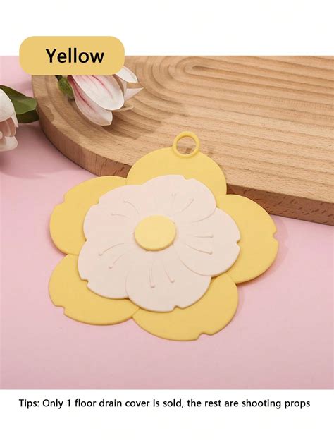 Yellow Upgraded Patented Sealed Petal Drain Odor Stopper For Bathroom ...