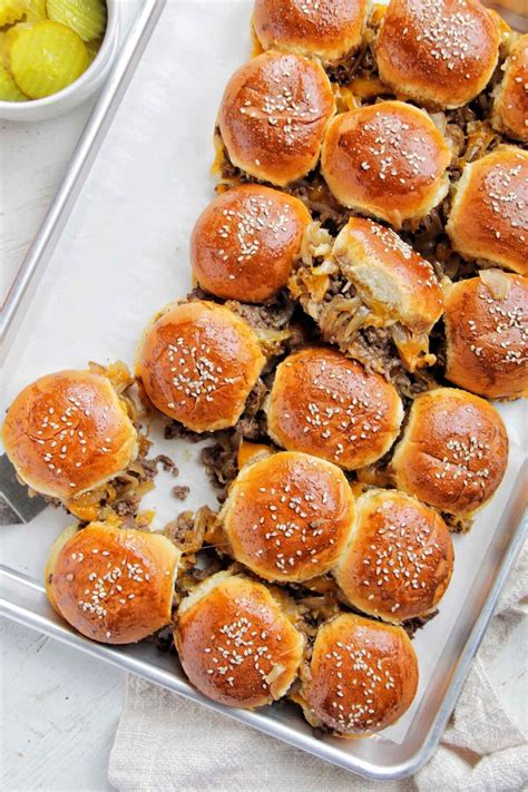 Whiskey Sheet Pan Sliders - Homebody Eats