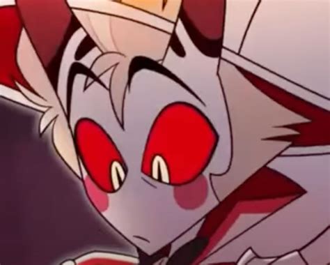 Lucifer Morningstar, Hazbin Hotel. demon form eyes and horns, wide-eyed ...