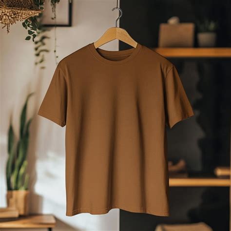 Brown T Shirt Mockup, T Shirt Mockup, Clothing Mockup, Digital Mockup ...