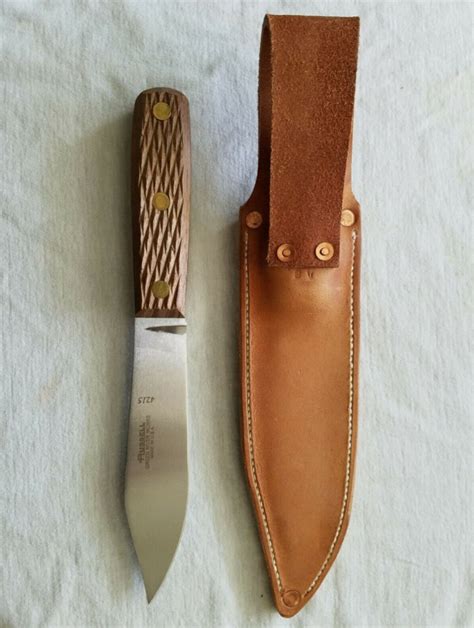 Russell Green River Knife 4215 with Hand Stitched Leather | Etsy