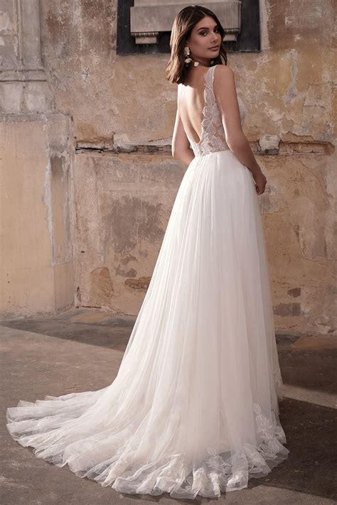 Harlow: Soft Tulle A-line Wedding Dress with Square Neckline | Adore by Justin Alexander