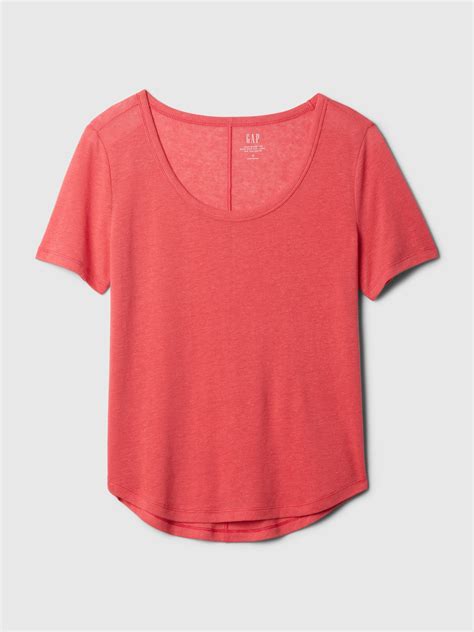 Linen-Blend T-Shirt | Gap