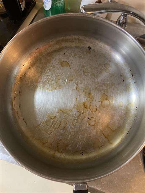 How to clean stainless steel pan I accidentally burnt olive oil in? I ...