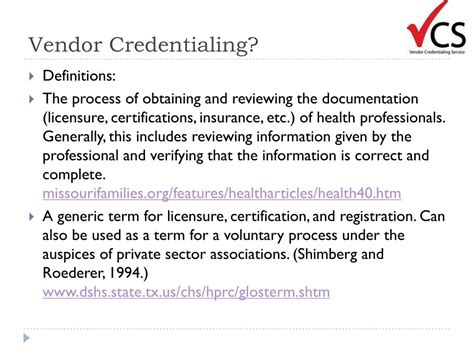 PPT - Vendor Credentialing PowerPoint Presentation, free download - ID ...