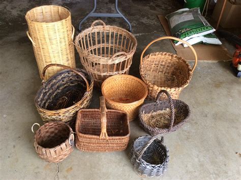 Lot - Group of Nine Baskets- Nice Variety