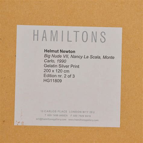 Helmut Newton, "Big Nude VII, Nancy La Scala, Monte-Carlo", 1990. - Bukowskis