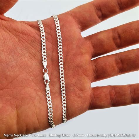 Italian Made 925 Sterling Silver Men's Chain Necklaces. Australia Wide ...