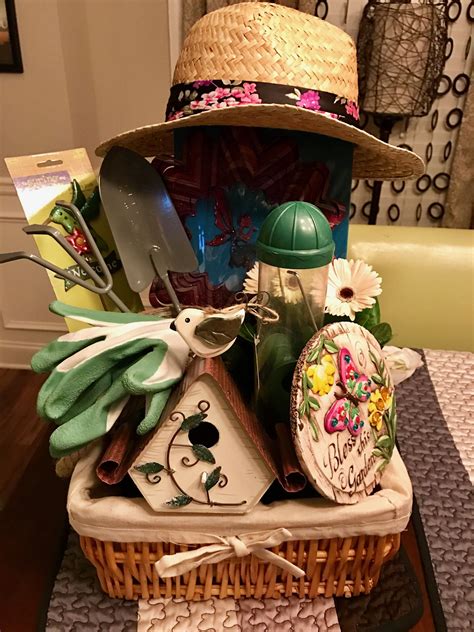 Garden basket for silent auction | Raffle gift basket ideas, Auction ...