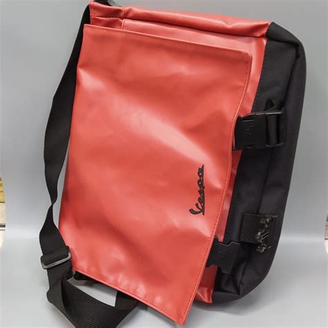 7287 - BORSA VALIGIA PELLE MARRONE 10 LT PER PORTAPACCHI VESPA