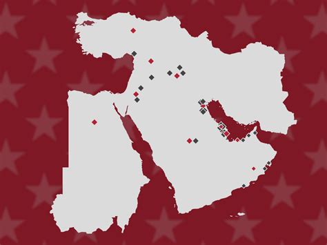 How Many Military Bases Does the US Have in the Middle East? - map of middle east us bases