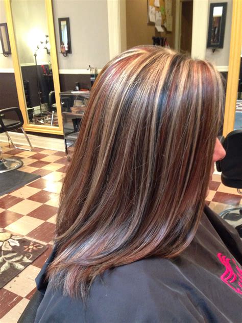Black Hair With Red And Blonde Highlights Pictures at Ronald Trombly blog