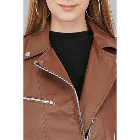 Aaron Craft Women's Lambskin Leather Bomber Biker Jacket Red Color | eBay