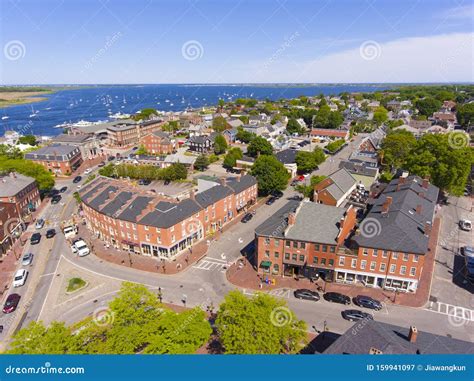 Newburyport Historic Downtown Aerial View, MA, USA Stock Image - Image ...
