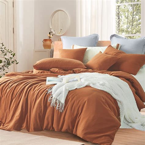 Nayoroom 3-Piece Burnt Orange Duvet Bedding Sets, Full - Walmart.com