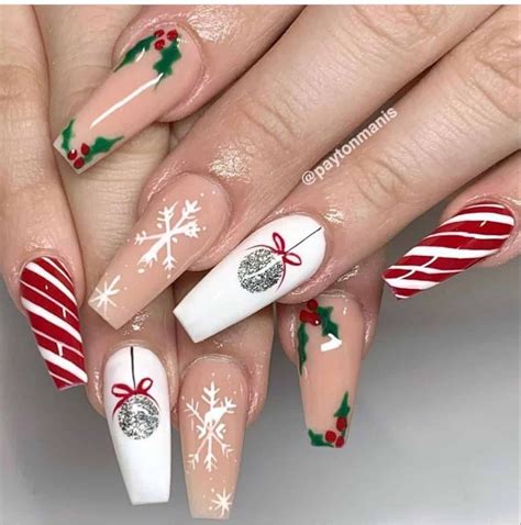 Christmas Gel Nails, Holiday Nails, Simple Acrylic Nails, Best Acrylic ...