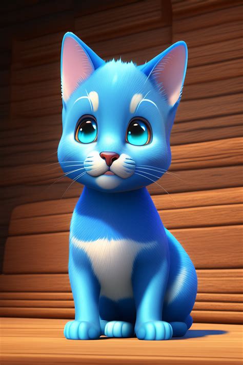 Lexica - A cute blue cat as a pixar disney character from up 2 0 0 9 ...