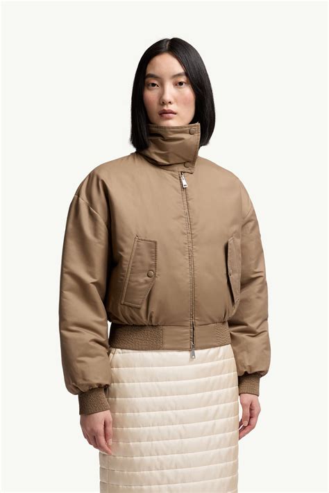 Camel Beige Moncler + Qiu Hao Chao Down Bomber Jacket - Short Down ...