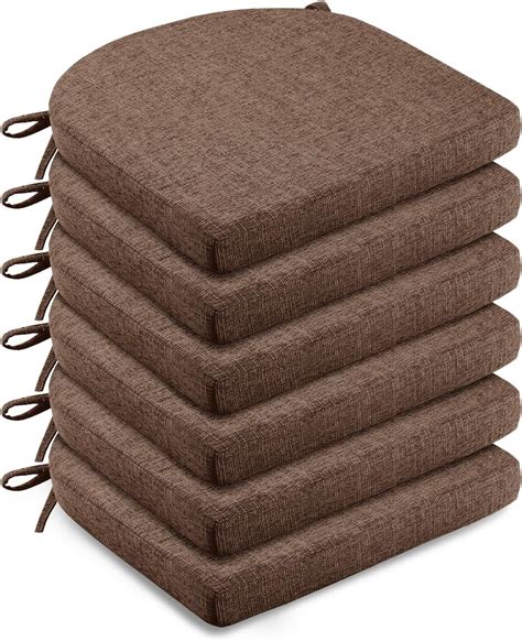 Amazon.com: LOVTEX Chair Cushions for Dining Chairs 6 Pack - Memory ...