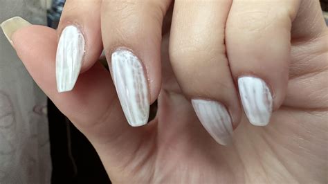 Every time I try to apply white nail polish these streaks appear. As ...