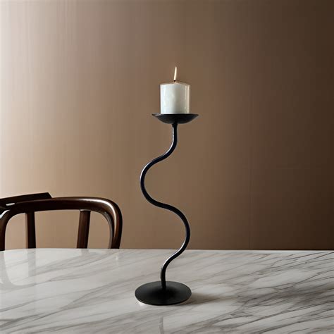 Hand Forged Candle Holder Metal, Pillar Candle Holder Centerpiece ...