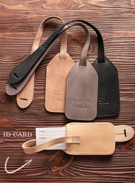 Personalized Leather Custom Luggage Tag, Travel Accessories, Wedding ...