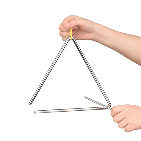 Triangle-Bell-Triangolo-with-Metal-Mallet-Idiophone-Steel-Toddle-Kid ...