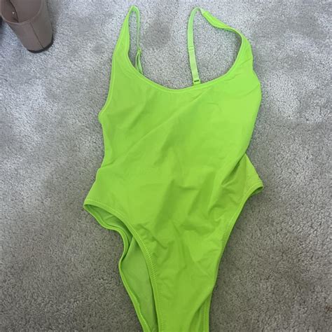 Skims neon green swimsuit size XS brand new with tags - Depop