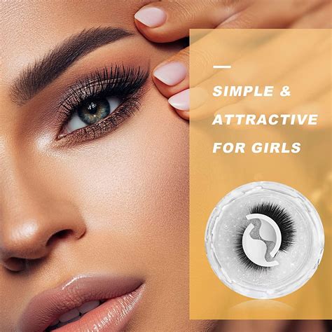 Self-Adhesive False Eyelashes: Natural Look, Reusable, Easy to Apply ...