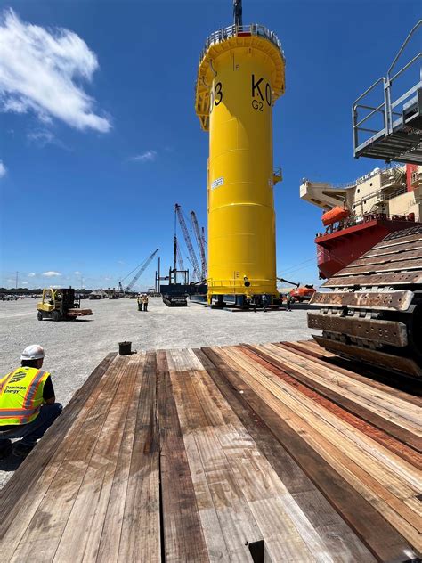 First CVOW TP load in at Portsmouth Marine Terminal - CS Wind Offshore