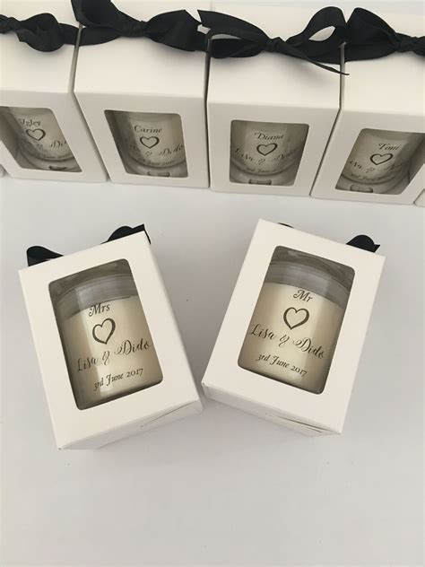Personalized Wedding Candle Favors