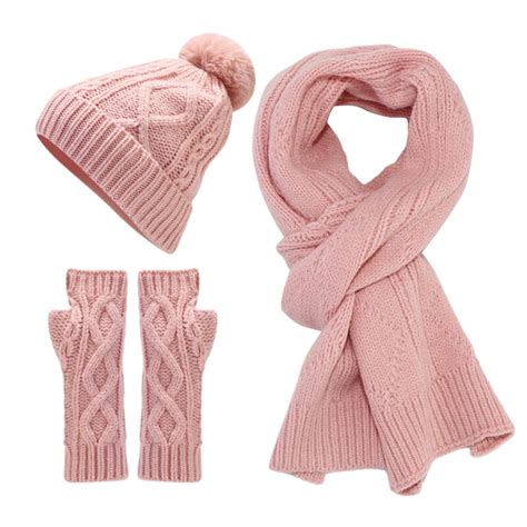 WTXUE Scarf and Gloves Set for Women, Scarf Gloves Hat Set for Teen ...