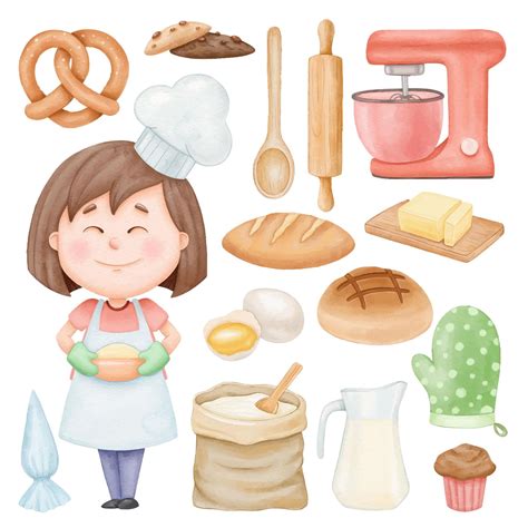 Bakery Clipart | 20 PNG files | Baking Digital stickers png - Clip Art ...