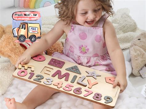 Personalized Puzzle Name Board, Toy Gifts for Baby Girls, Custom Name ...