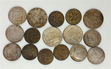 Obrazy v aukci | Stříbro, konvolut 16 mincí ČSR 1919-1939, 6x 5 Kč, 6x ...