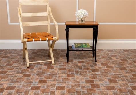 Brick Pattern Vinyl Floor Tiles | Viewfloor.co