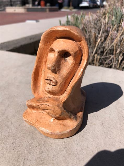 Vintage Original Red Clay Sculpture of Cloaked Monk SIGNED Paul Hahn - Etsy