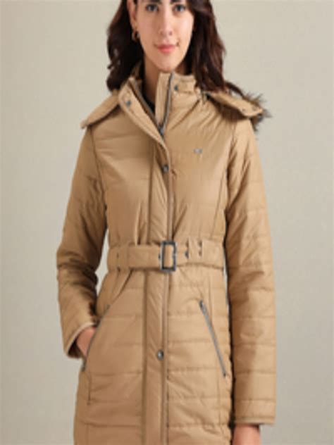 Buy U.S. Polo Assn. Women Hooded Longline Parka Jacket With Faux Fur ...