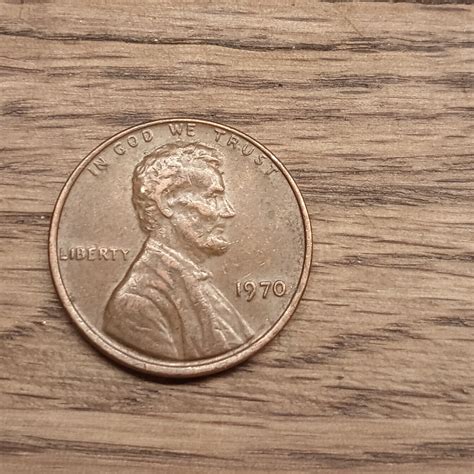 1970 Rare No Mint Mark Double Stamp Multi Error Lincoln Penny U.S Coin ...