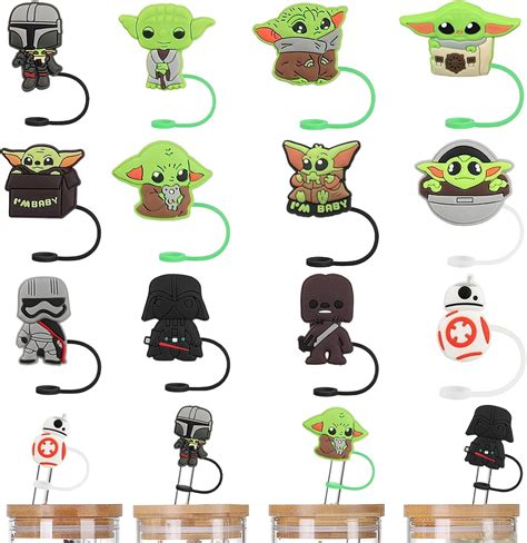 Amazon.com: 12 Pcs Space Wars Straw Covers Cap for 9-10mm Straws Fit Stanley Cup 40 oz 30 oz ...