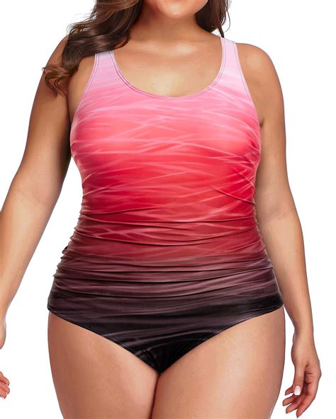 Snapklik.com : Daci Women Plus Size One Piece Swimsuit Athletic Tummy ...