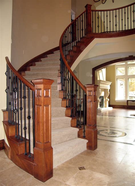 20+ Wooden Staircase Railing Ideas - DECOOMO