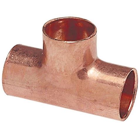Nibco Reducing Tee,Wrot Copper,3/4"x5/8"x5/8" 611RR 3/4X5/8X5/8 ...