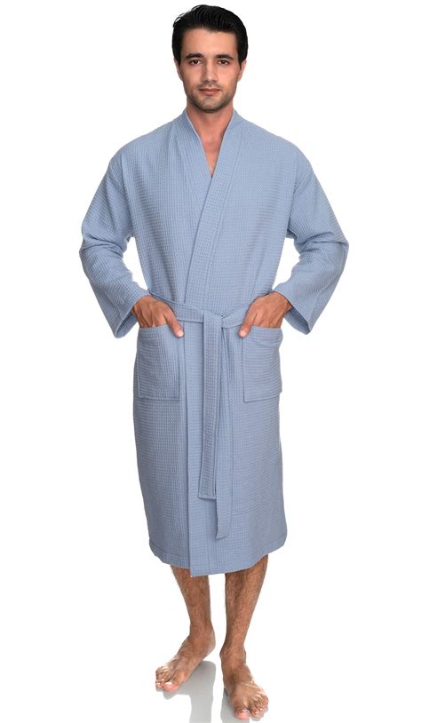 TowelSelections Mens Robe, Waffle Spa Bathrobe, Soft Kimono Bath Robe X ...