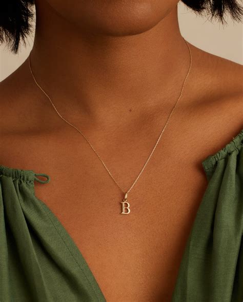 Diamond Vintage Alphabet Charm Necklace - gorjana