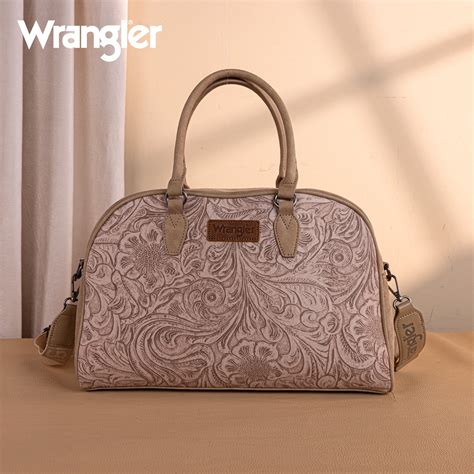 WG277-5110KH Wrangler Vintage Floral Printed Duffle Bag - Khaki ...